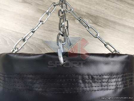 Мешок боксёрский 90 х Ø30 см., вес 25-30 кг., ПВХ, с цепями, цвет Чёрный