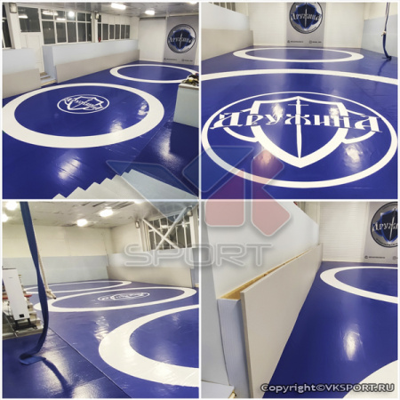 Ковер борцовский 12x12 м., трехцветный